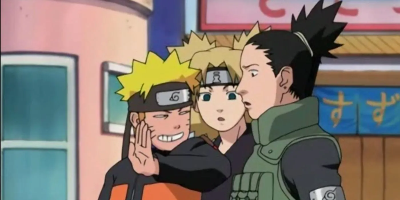 Naruto, Temari, and Shikamaru in Naruto Shippuden Naruto, Temari, and Shikamaru in Naruto Shippuden