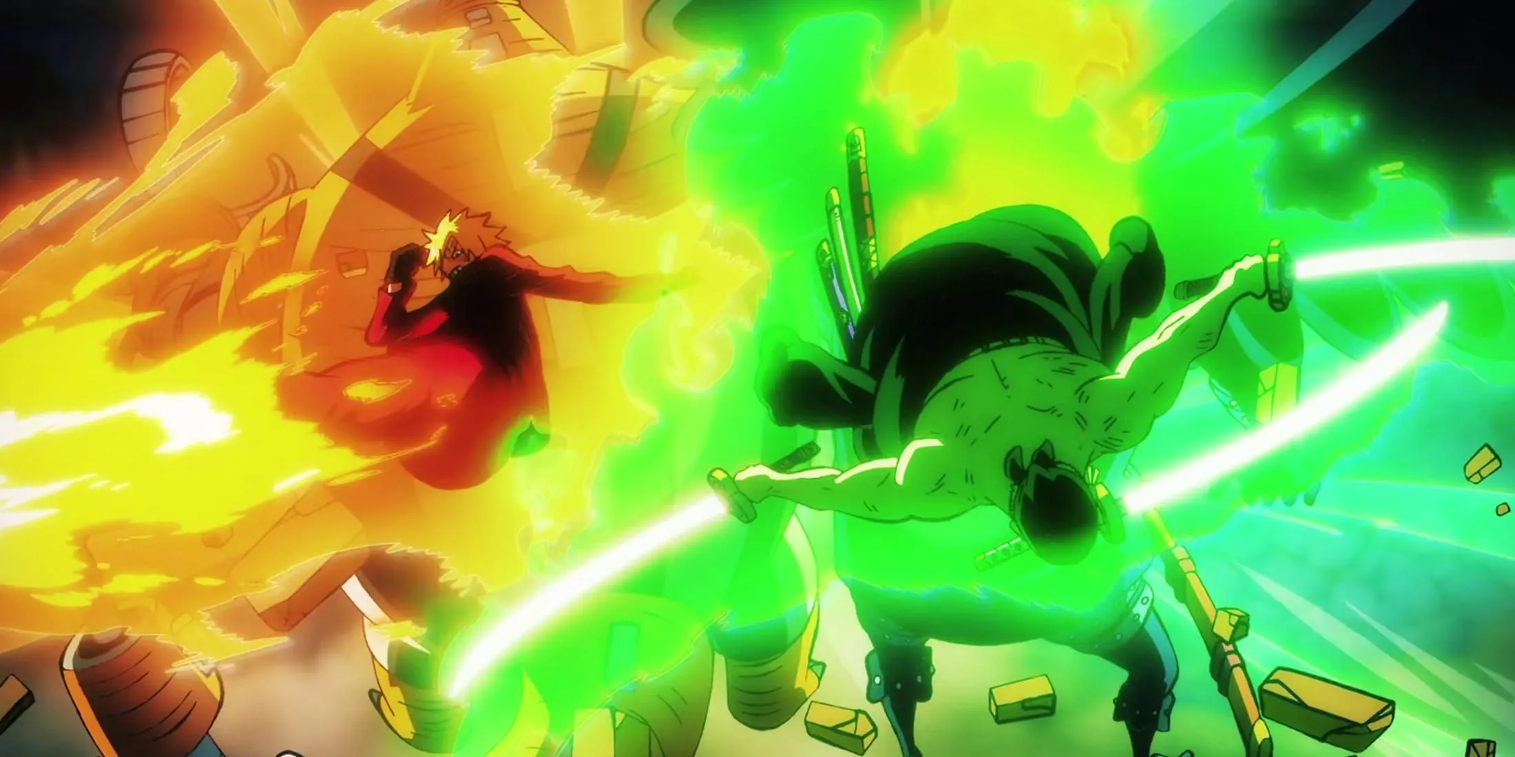 Zoro and Sanji in Battle Zoro and Sanji in Battle