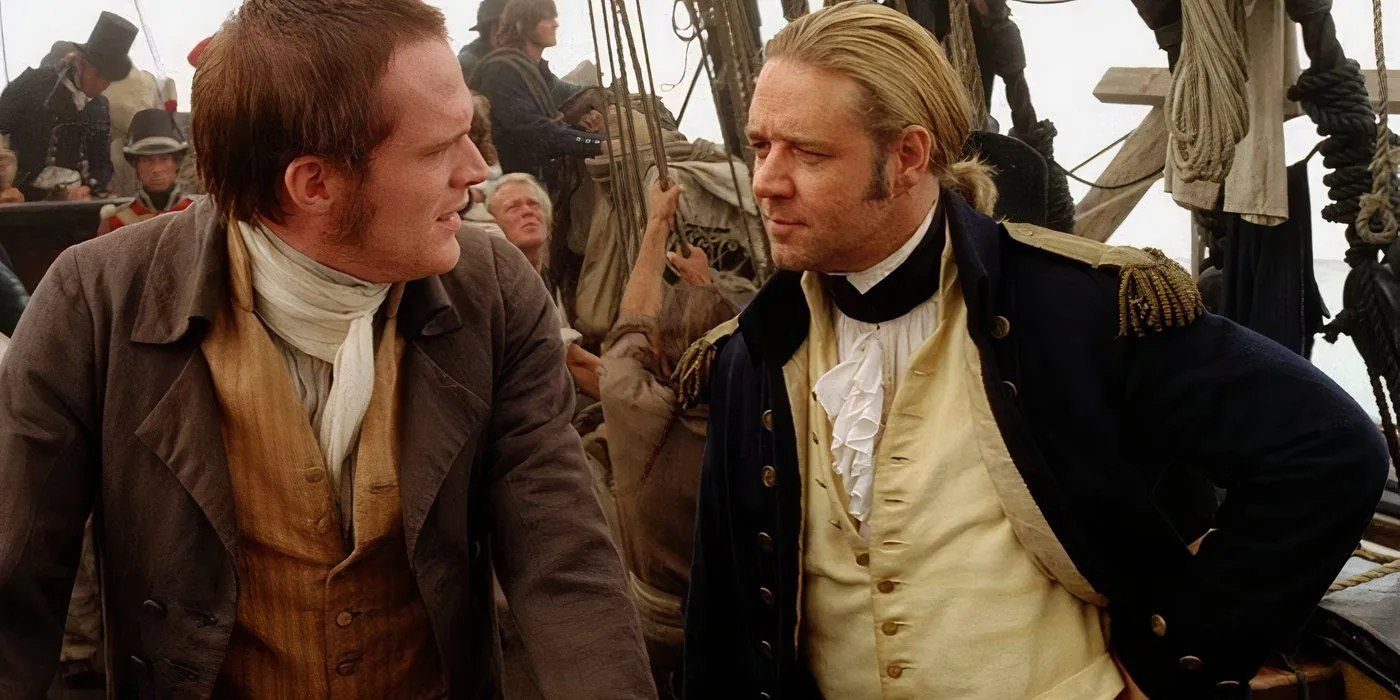 Russell Crowe and Paul Bettany in Master and Commander
