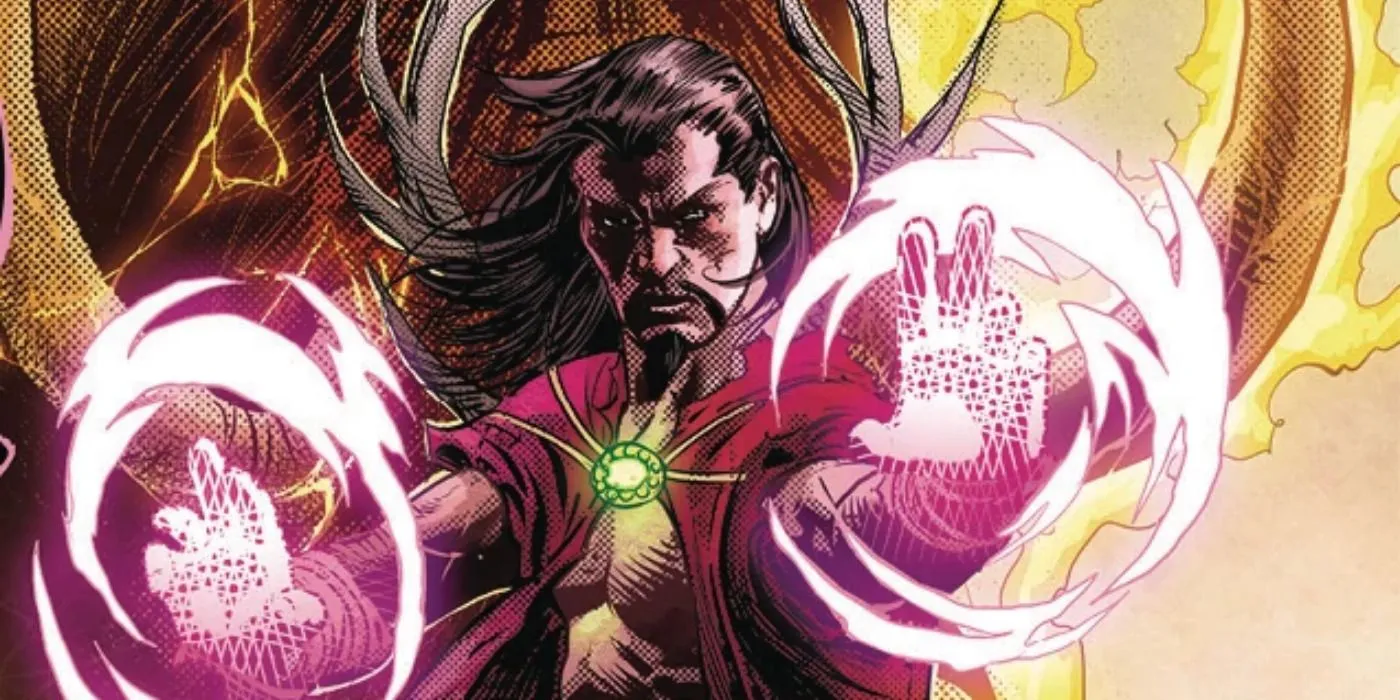 Agamotto using spells in Marvel Comics Agamotto using spells in Marvel Comics