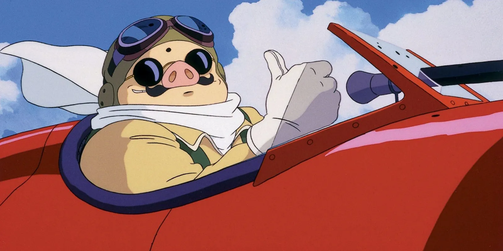 Porco Rosso enjoying a flight in his plane