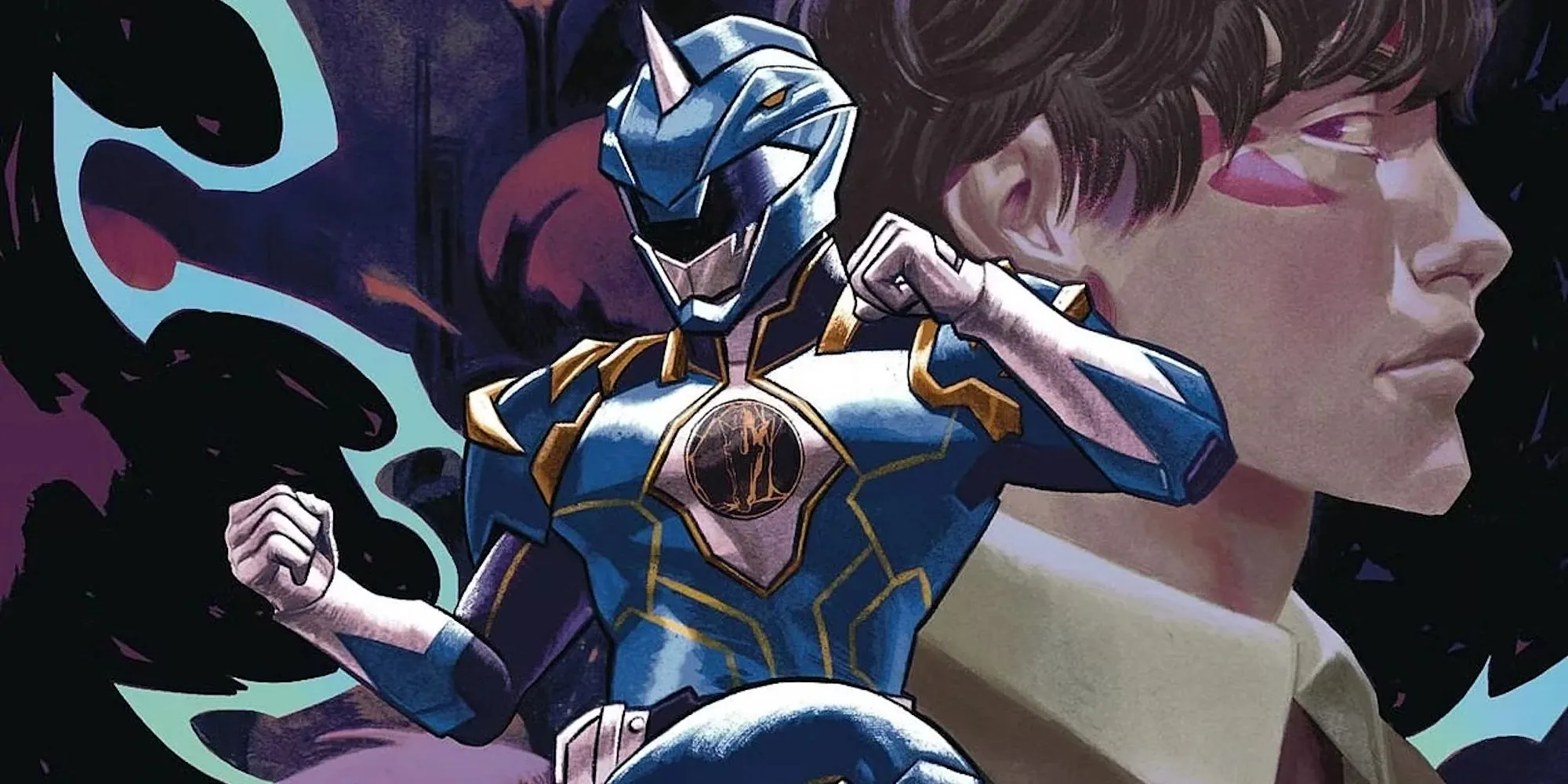 Power Rangers Prime Comic Art of Blue Ranger Markon Power Rangers Prime Comic Art of Blue Ranger Markon