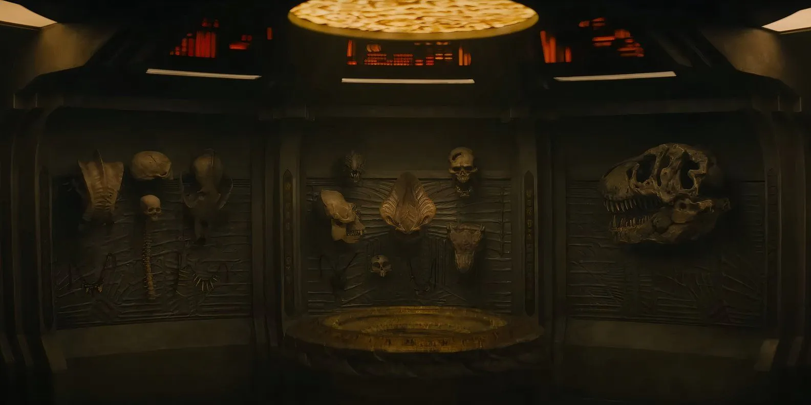Predator: Badlands trophy room scene