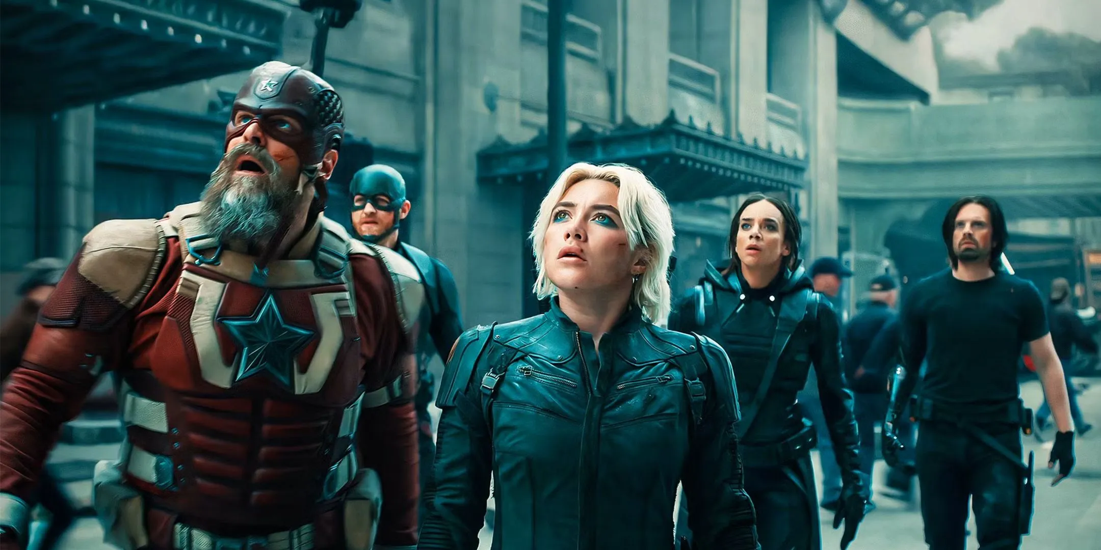 Thunderbolts Characters Looking Skyward