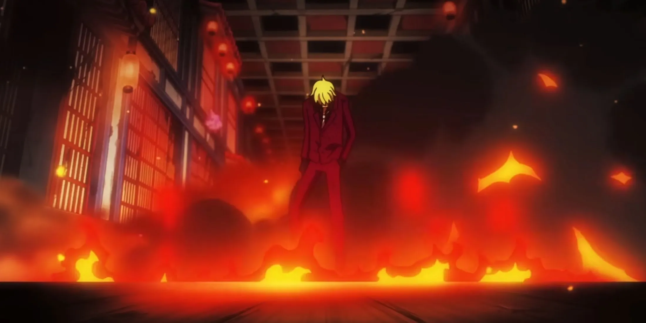 Sanji destroying his Raid Suit