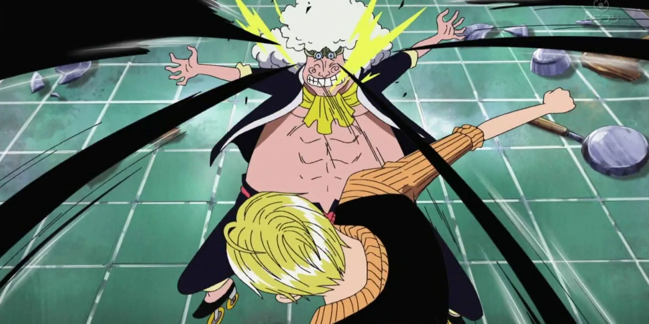 Sanji reconstructing Wanze's face