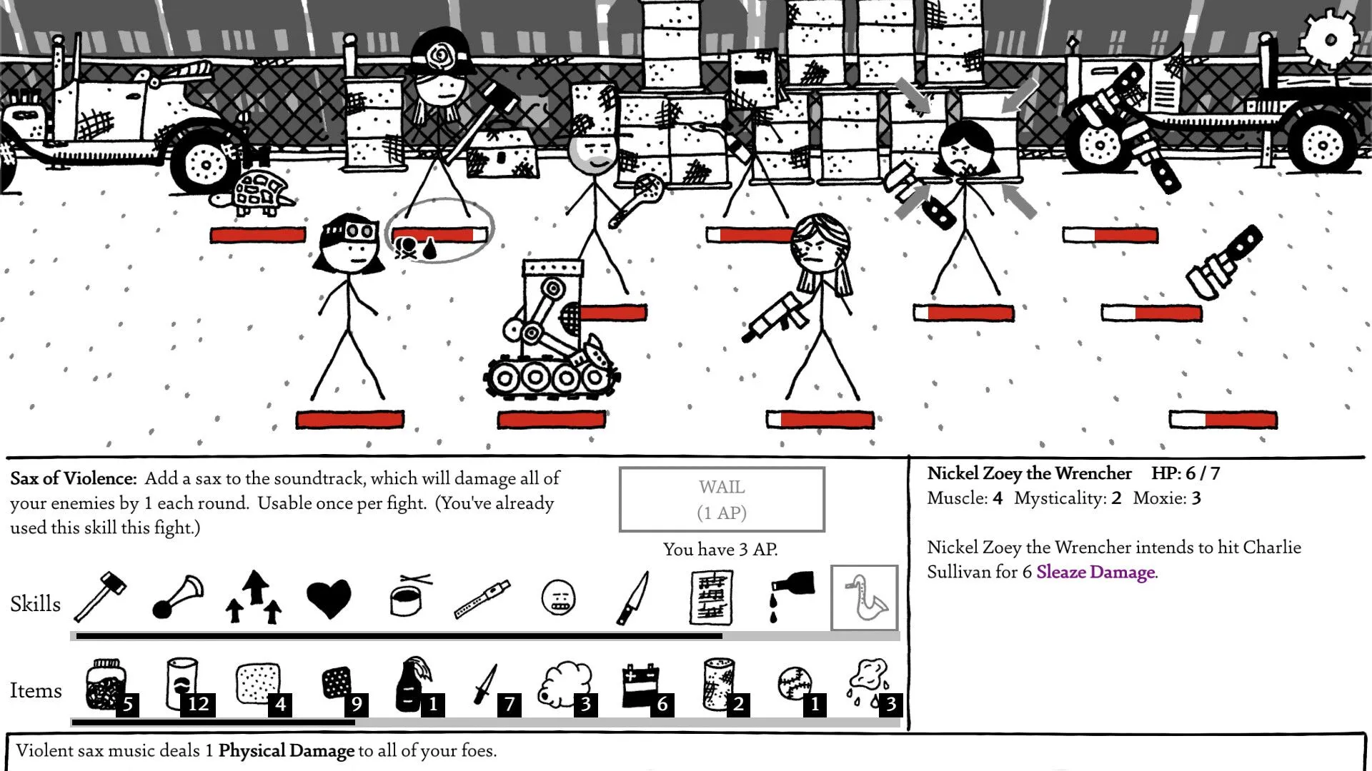 Screenshot from Shadows Over Loathing Screenshot from Shadows Over Loathing