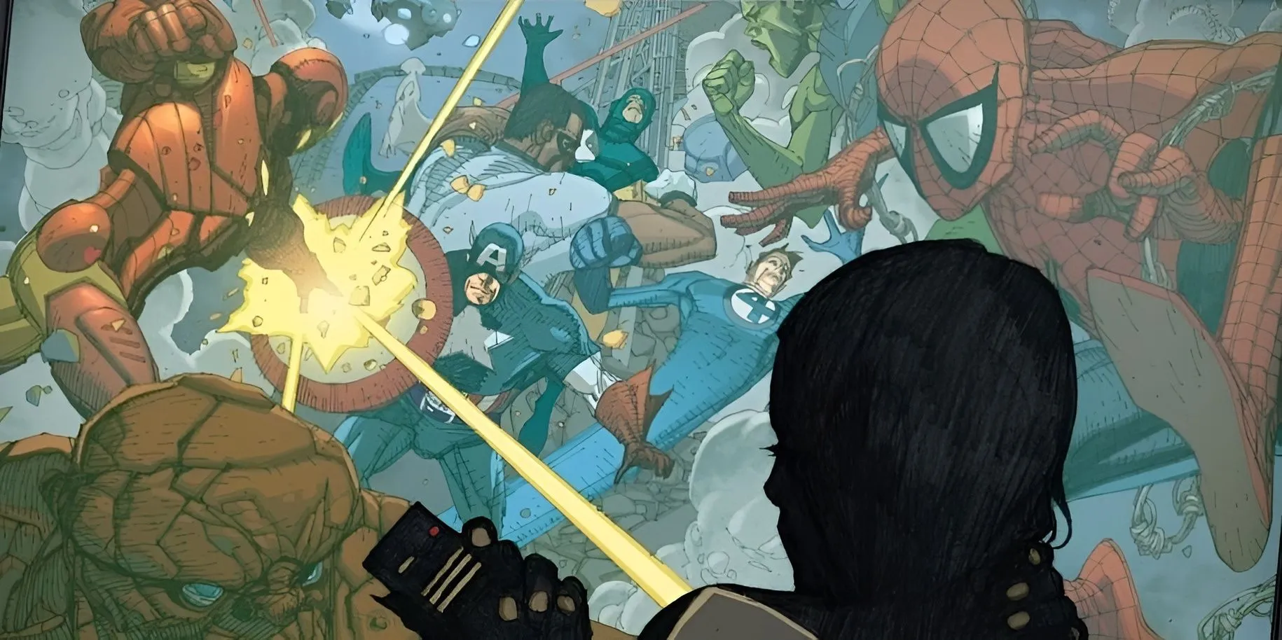 Someone Watches The Marvel Civil War On TV Someone Watches The Marvel Civil War On TV