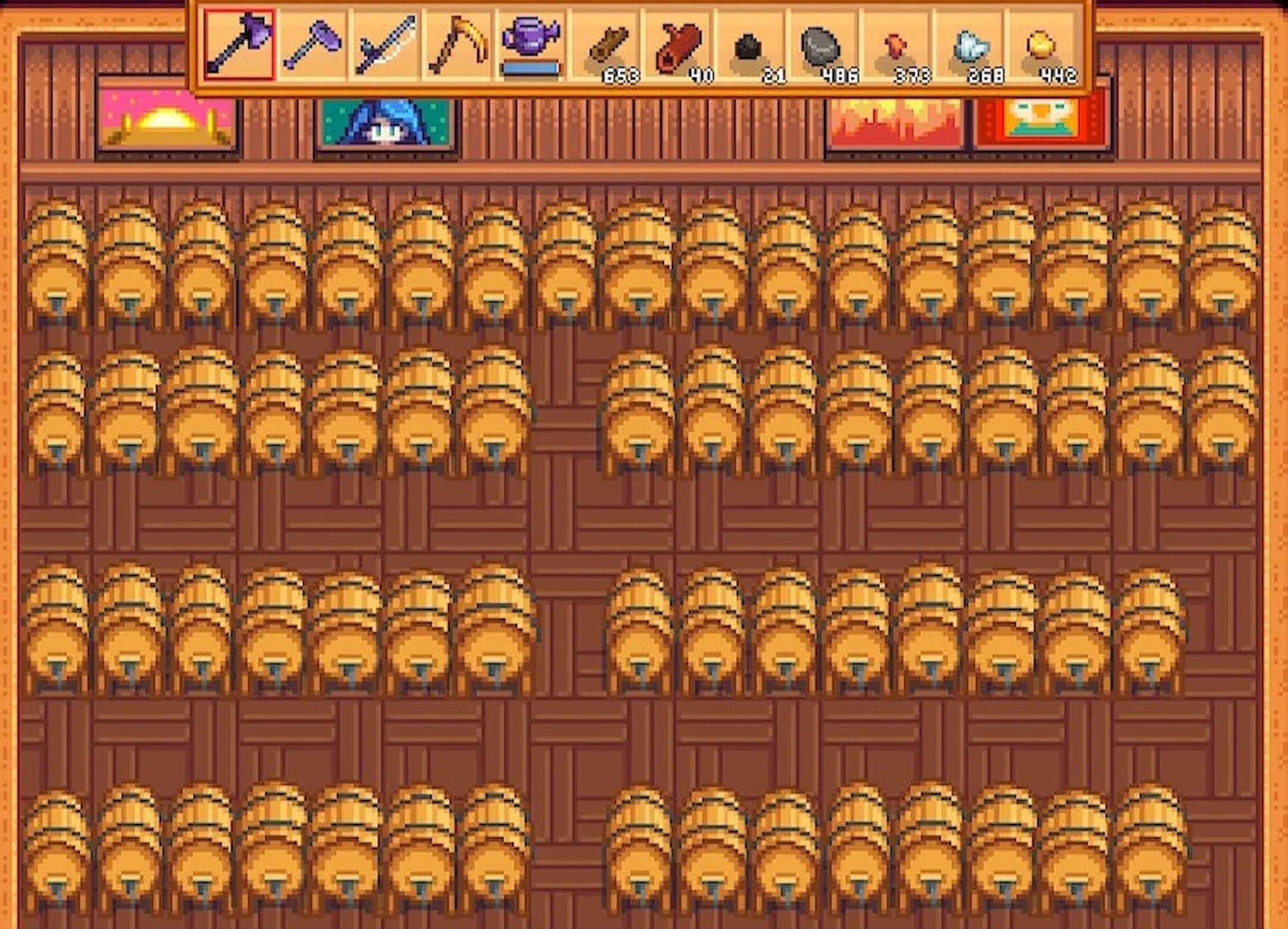 Keg Room in Stardew Valley
