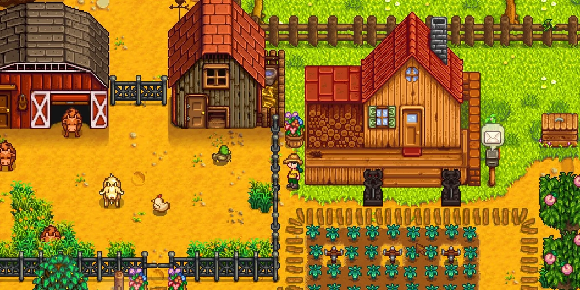 Stardew Valley Screenshot With Animals At The Farm