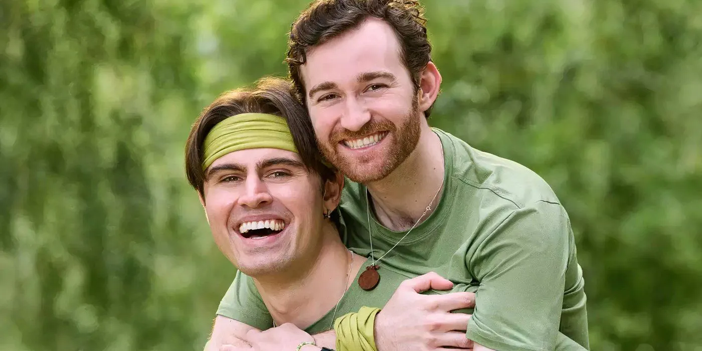 The Amazing Race season 37 winners Jack Dodge and Carson McCulley celebrate together. The Amazing Race season 37 winners Jack Dodge and Carson McCulley celebrate together.