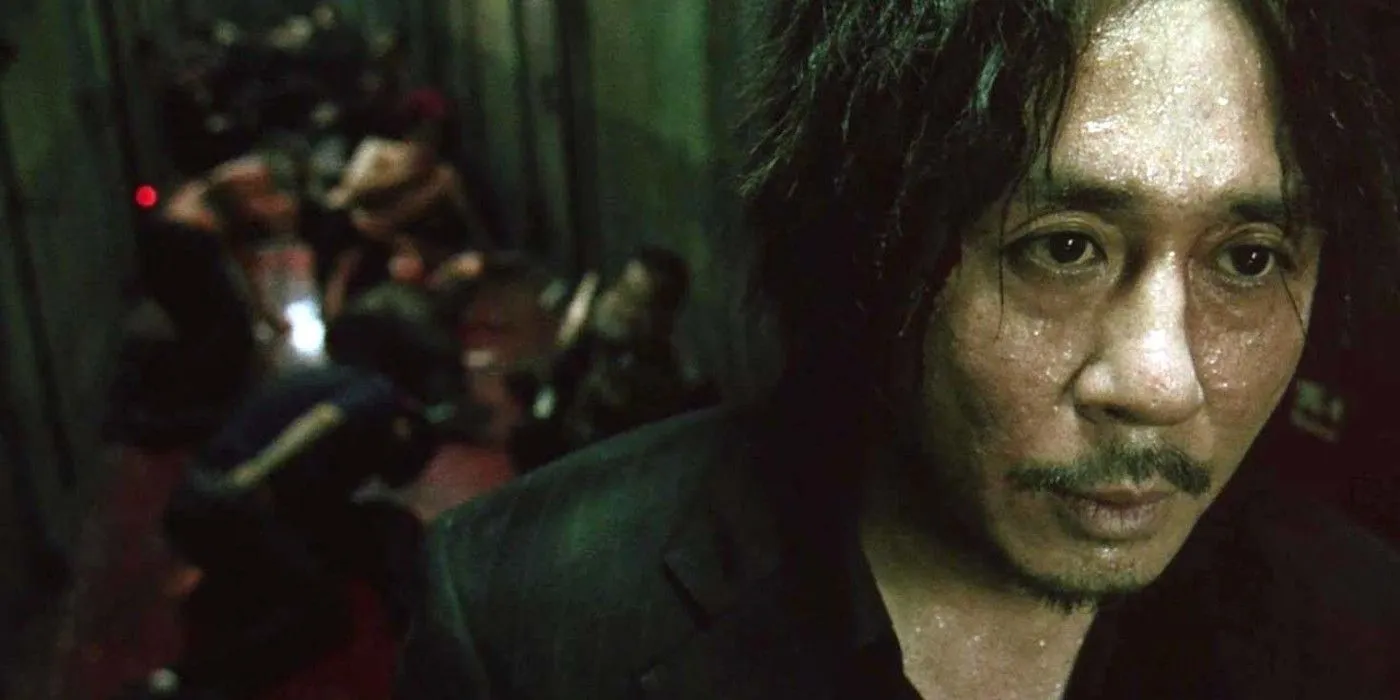 Scene from Oldboy hallway fight Scene from Oldboy hallway fight