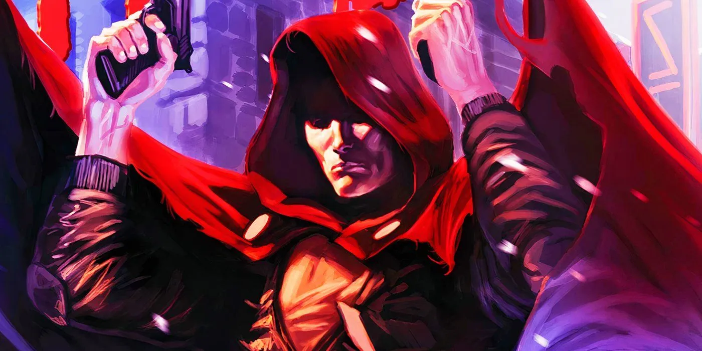 The Hood wielding guns in Marvel Comics The Hood wielding guns in Marvel Comics