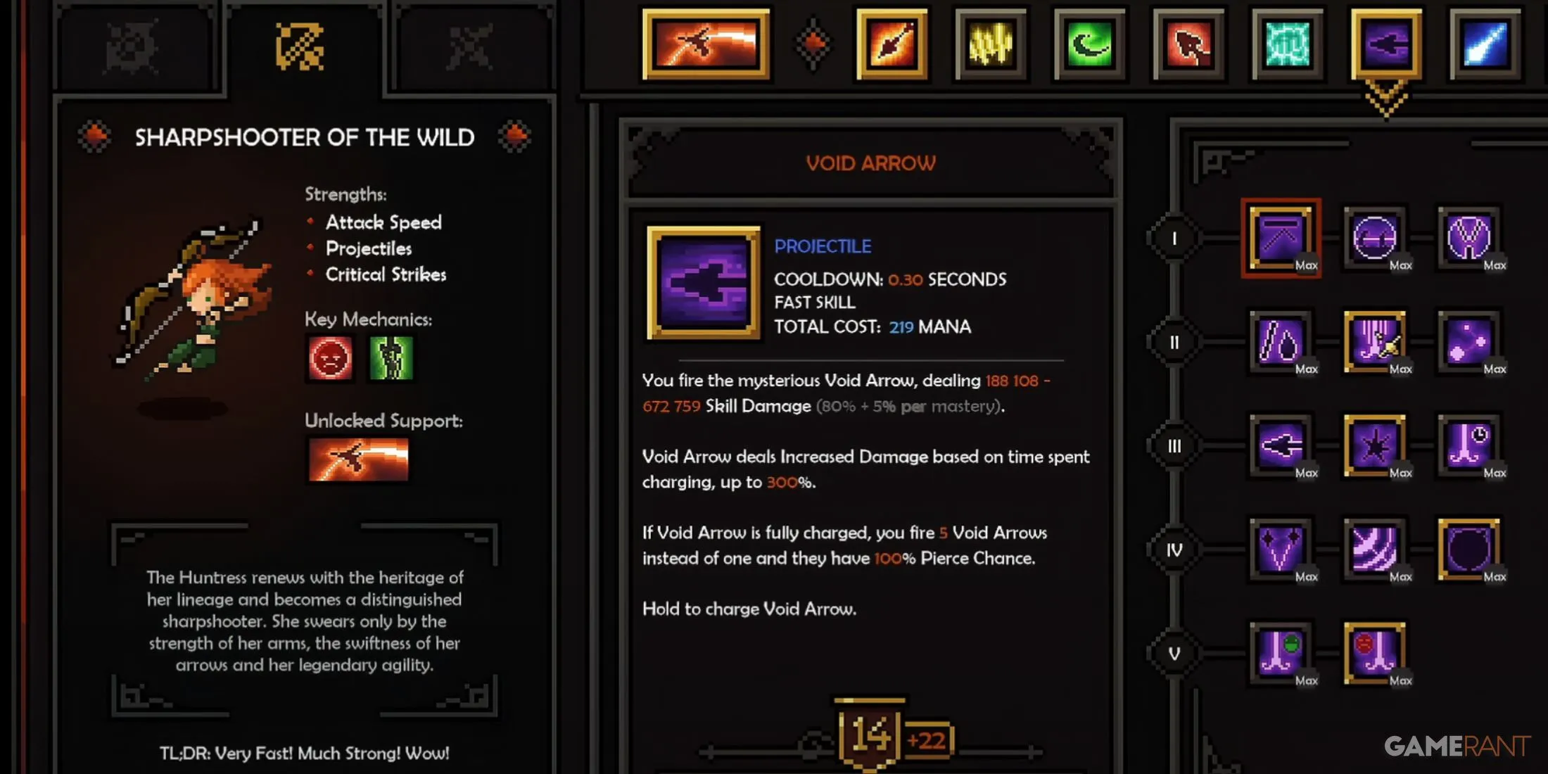 The Huntress Build in The Slormancer