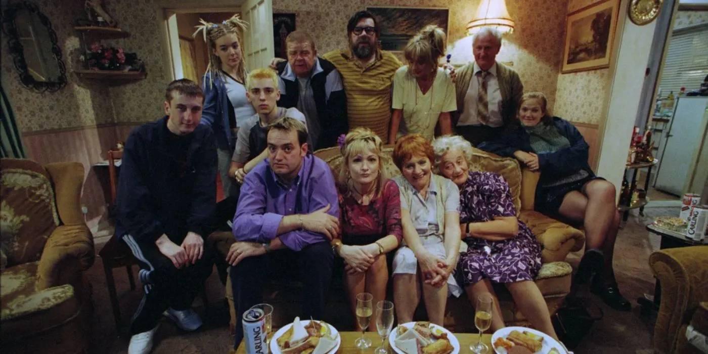 The main cast of The Royle Family in their living room