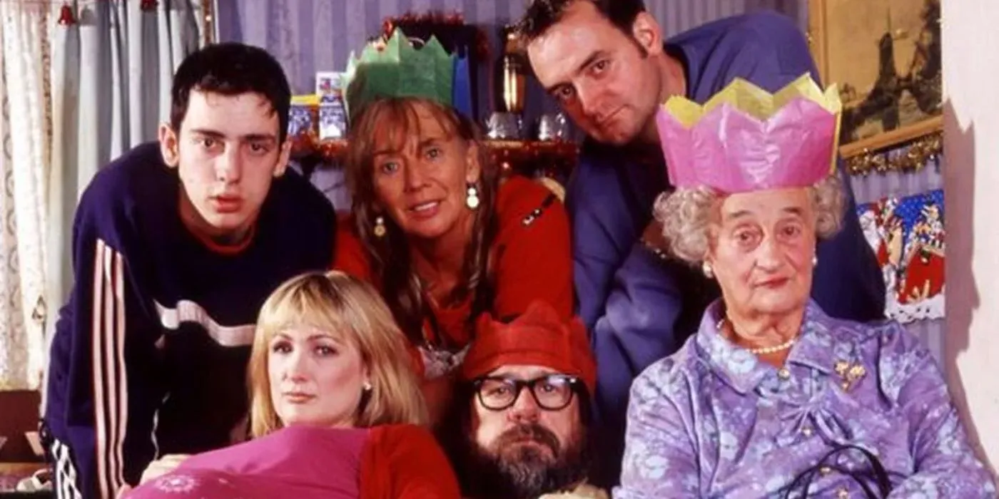 The Royle Family celebrating