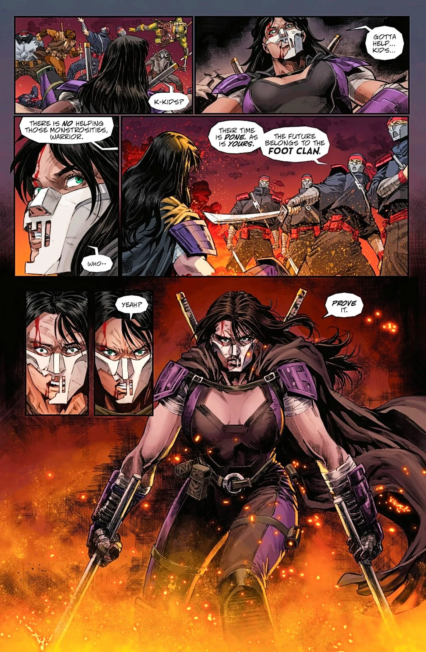 TMNT Last Ronin, April O'Neil and Casey Jones' daughter fighting the Foot Clan TMNT Last Ronin, April O'Neil and Casey Jones' daughter fighting the Foot Clan