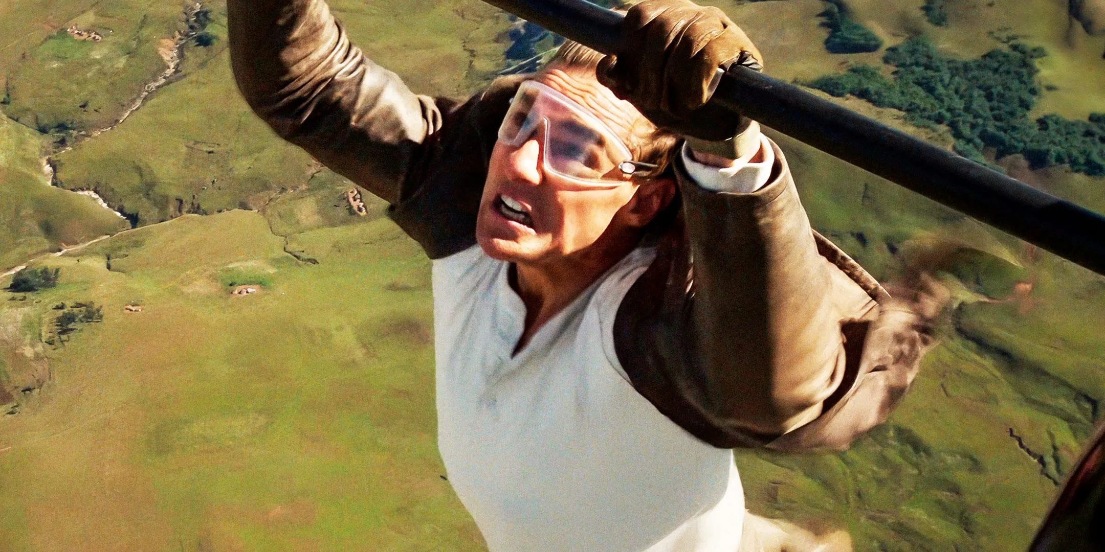 Tom Cruise showcasing his character in Mission: Impossible - The Final Reckoning