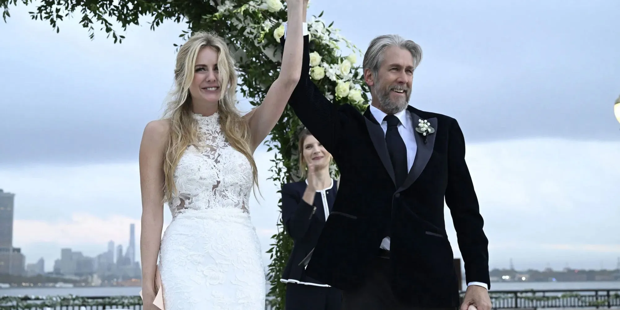 Willa (Justine Lupe) and Connor (Alan Ruck) at their wedding in Succession Willa (Justine Lupe) and Connor (Alan Ruck) at their wedding in Succession