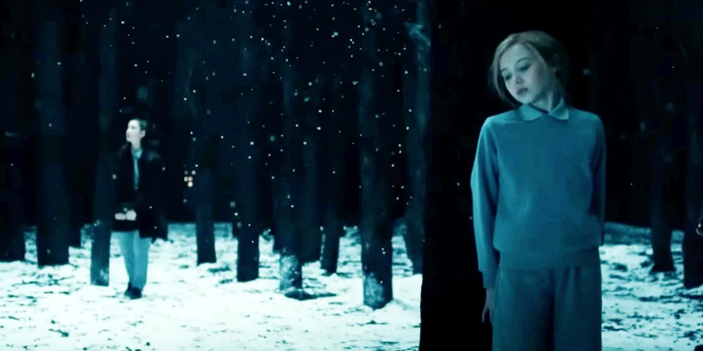 Young Yelena Belova hides behind a tree in the final Thunderbolts trailer Young Yelena Belova hides behind a tree in the final Thunderbolts trailer