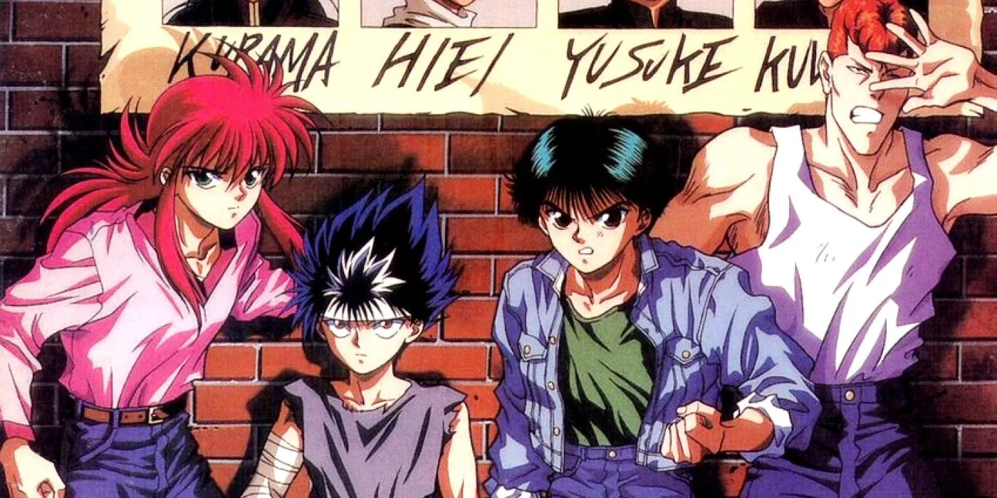 Team Urameshi in casual streetwear in the poster Team Urameshi in casual streetwear in the poster