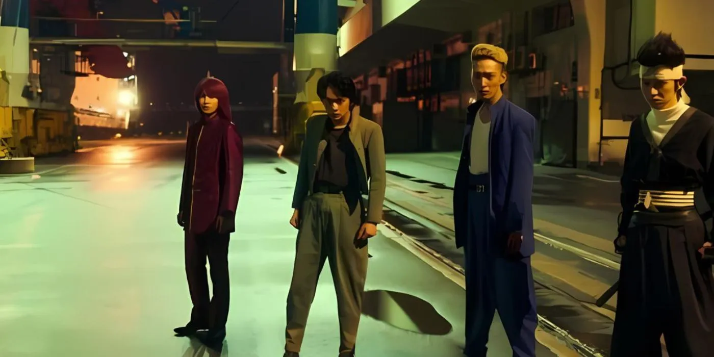 Yusuke and the Group Stand Ready